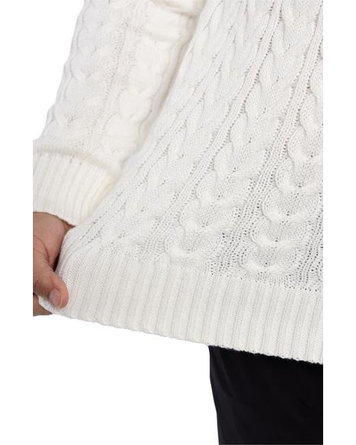 Xray Jeans White Cable Knit Turtleneck Sweater for men