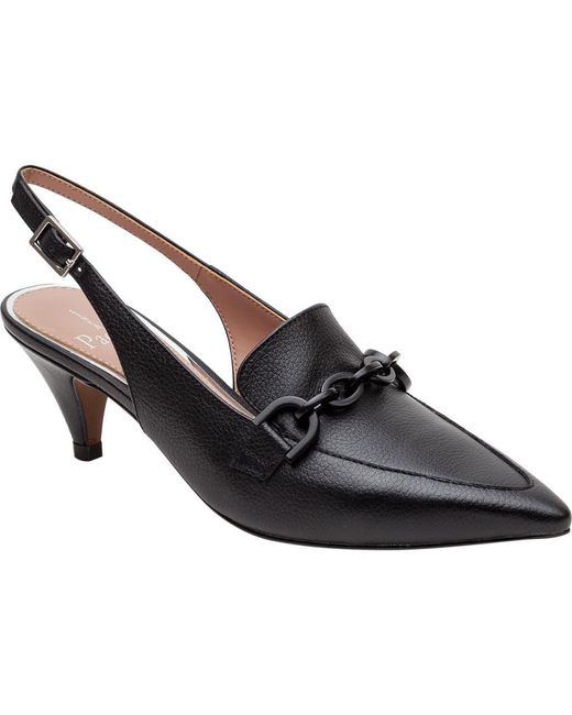 Linea Paolo Black Cassie Slingback Pump