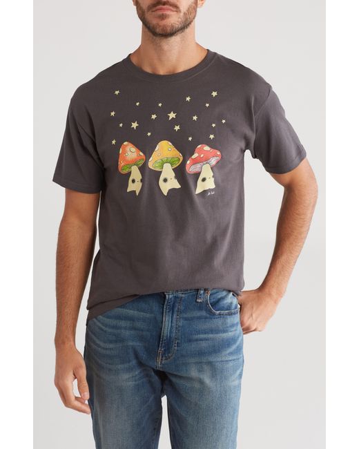 Altru Gray The Mushlings Cotton Graphic Tee for men