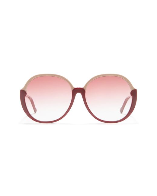 Zimmermann Multicolor 59mm Joliette Round Sunglasses In Burgundy /burgundy Grad At Nordstrom Rack for men