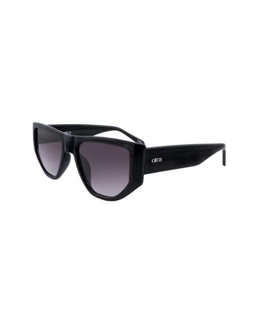 OTRA EYEWEAR Black Elka Cat Eye Sunglasses for men