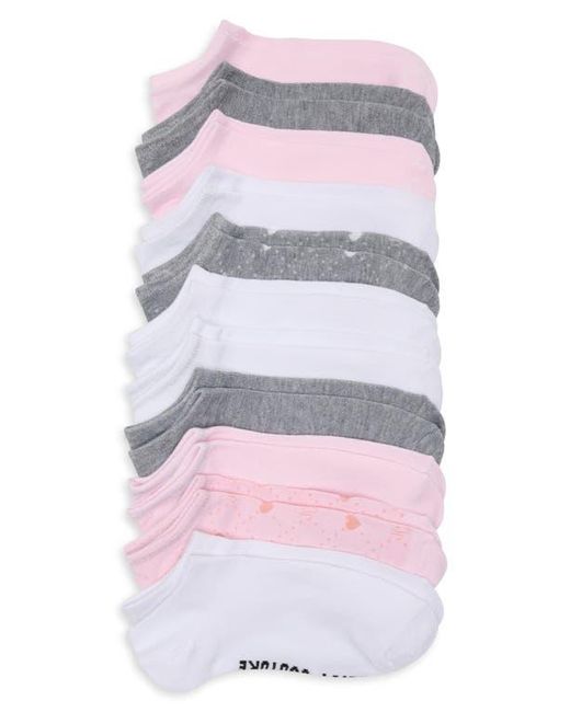 Juicy Couture Multicolor 10-Pack Assorted Pointelle Logo No Show Socks