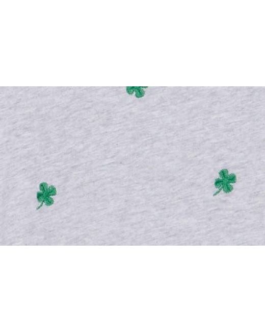 Lucky Brand Blue Embroidered Cotton T-Shirt