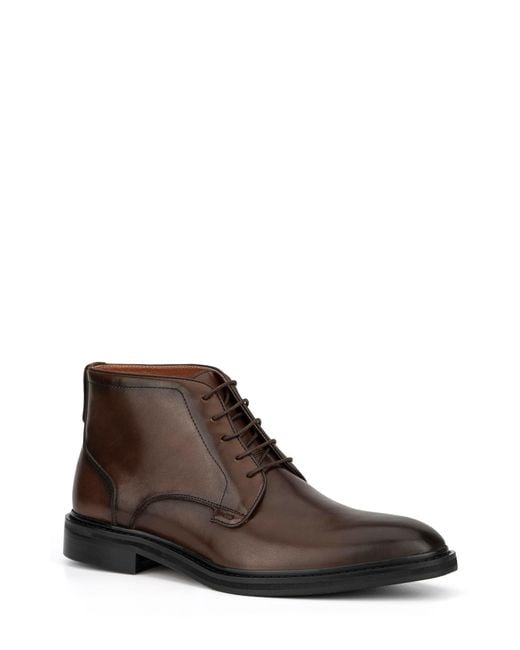 Vintage Foundry Norman Plain Toe Leather Chukka Boot In Brown At