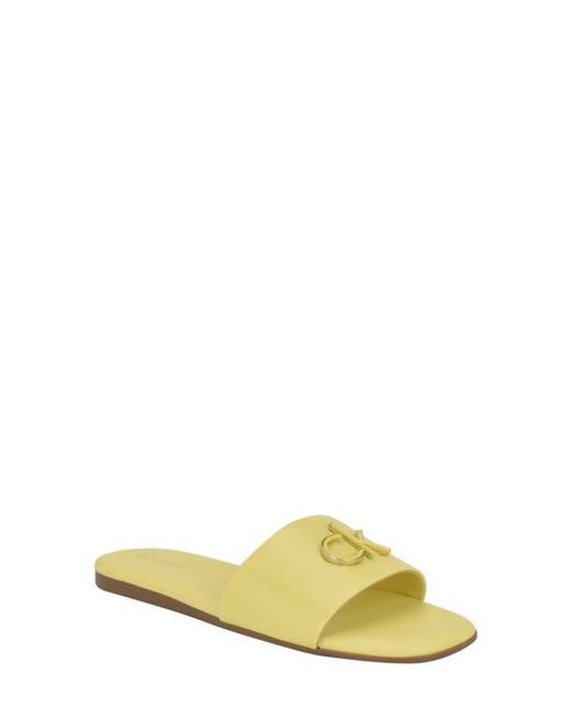 Calvin Klein Yellow Yancie 2 Slide Sandal
