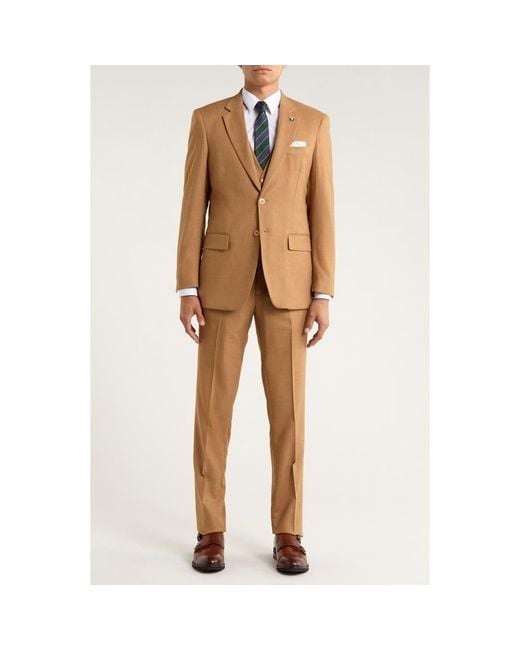 ZEGARIE Natural Mélange 3-Piece Suit for men
