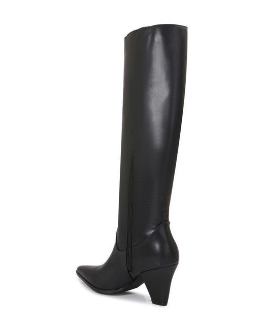 BERNESS Black Cone Heel Knee High Boot