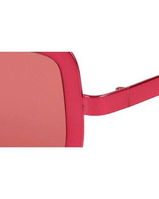 Retrosuperfuture Red 52Mm Square Sunglasses