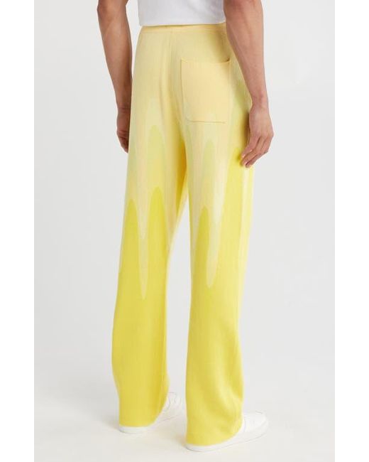 Honor The Gift Yellow Drip Cotton Jacquard Pants for men