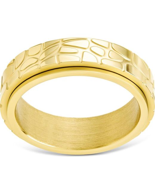 Sterling Forever Metallic Textured Spinner Ring