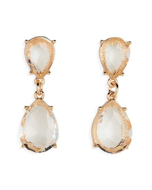 Nordstrom White Double Drop Crystal Earrings