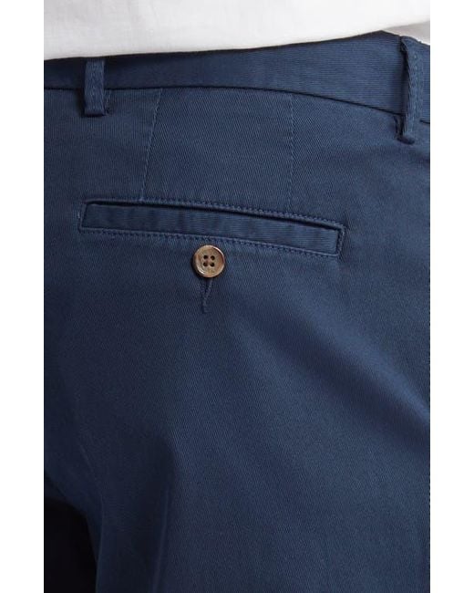 Scott Barber Blue Stretch Cotton & Silk Shorts for men