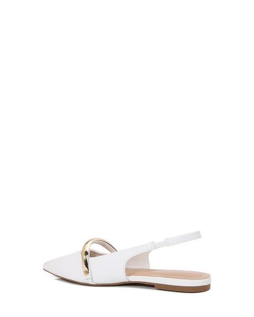 BERNESS White Reina Slingback Flat