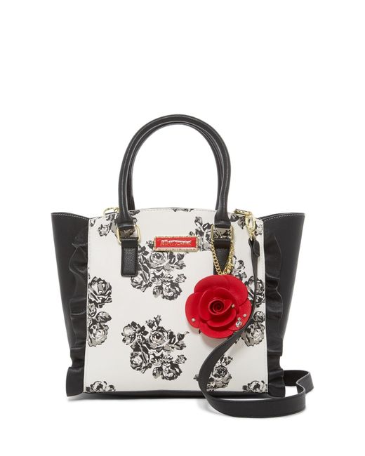 Betsey Johnson Floral Ruffle Winged Satchel Lyst