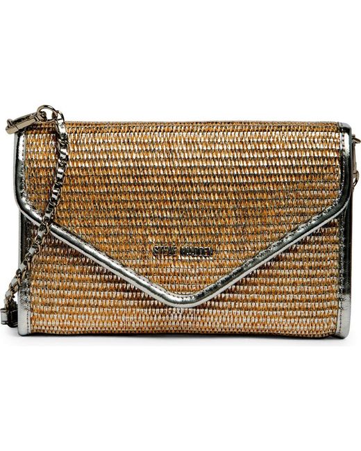 Steve Madden Metallic Glow Straw Crossbody Bag