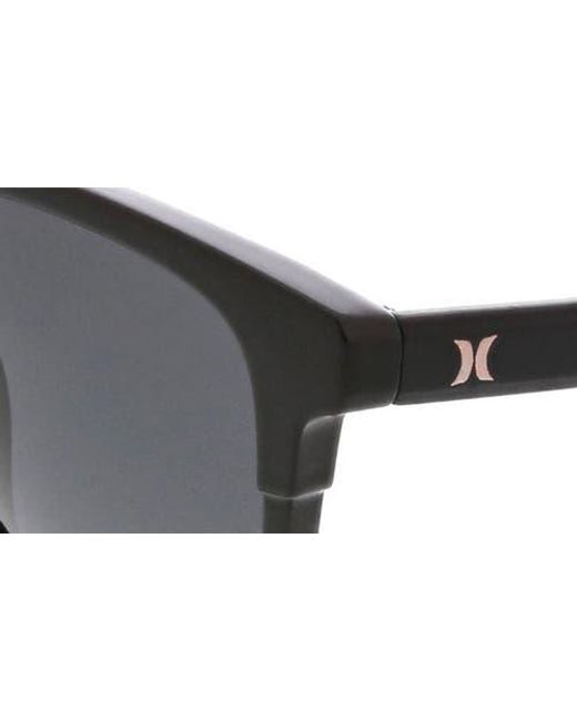 Hurley Black 55Mm Polarized Square Sunglasses for men