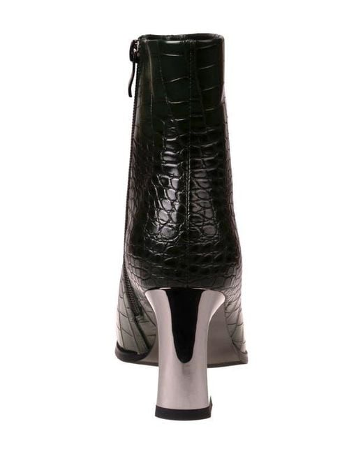 Ninety Union Black Lima Croc Embossed Boot