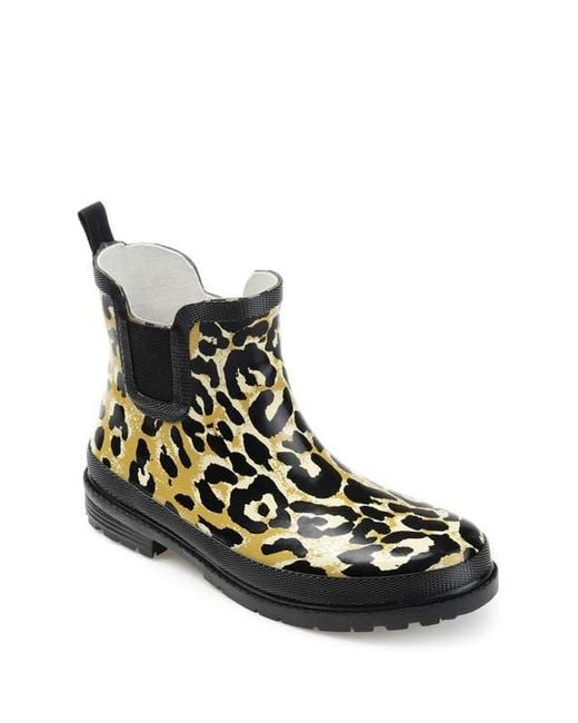 Journee Collection Black Tekoa Rain Boot