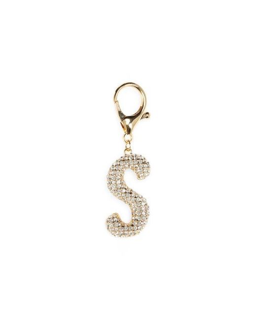 Leith Metallic Pavé Initial Bag Charm