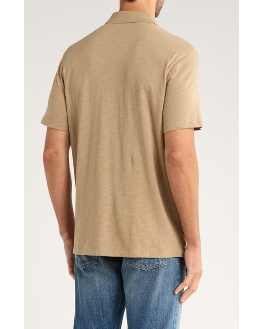 Vince Natural Short Sleeve Slub Polo for men