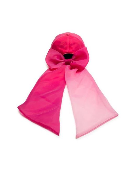 Eugenia Kim Lauren Bow Baseball Cap NWT Pink Red and Pink Bow Baseball Cap – Hollis main image 3