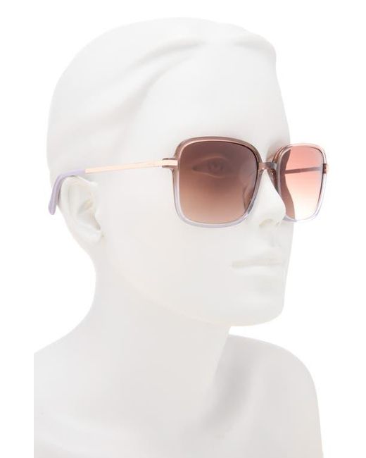 Ted Baker Pink 57Mm Gradient Square Sunglasses