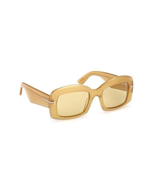 Tom Ford Natural 83Mm Square Sunglasses