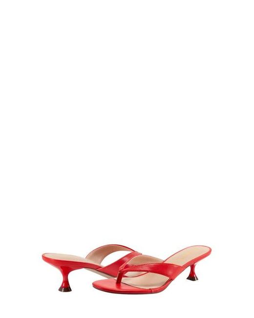 Unisa Red Kitten Heel Sandal