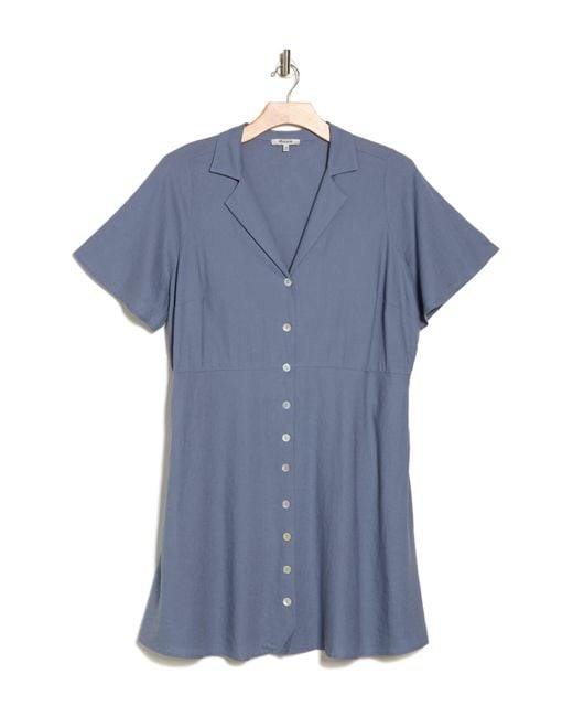 Madewell Blue Kacie Mini Shirtdress