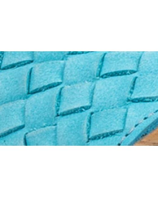 Donald J Pliner Blue Fifi Platform Wedge Flip Flop