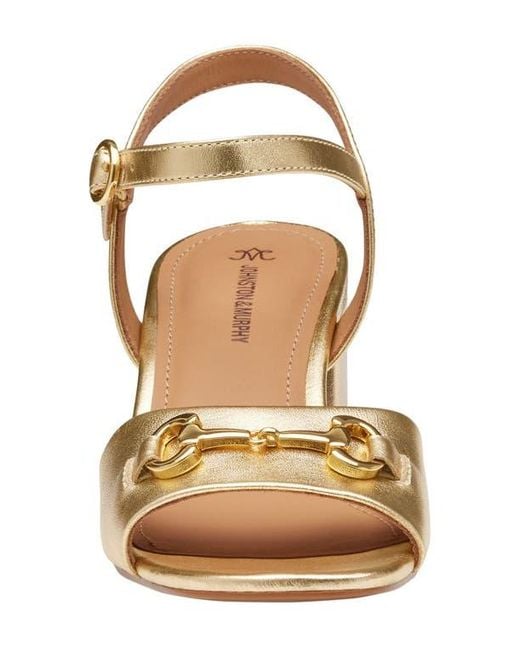 Johnston & Murphy Natural Edith Ankle Strap Sandal