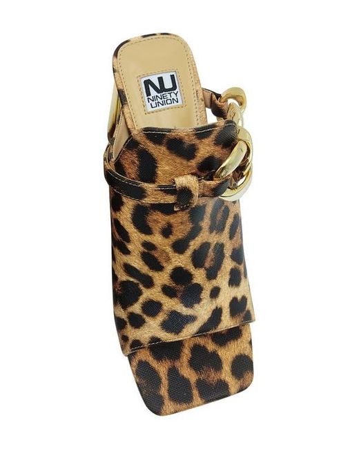 Ninety Union Brown Ryder Open Toe Pump