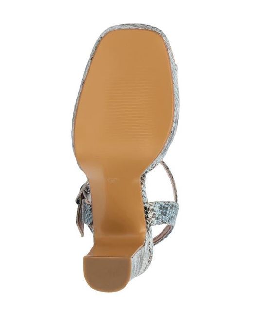 New York & Company Blue Adalia Faux Leather Platform Pump