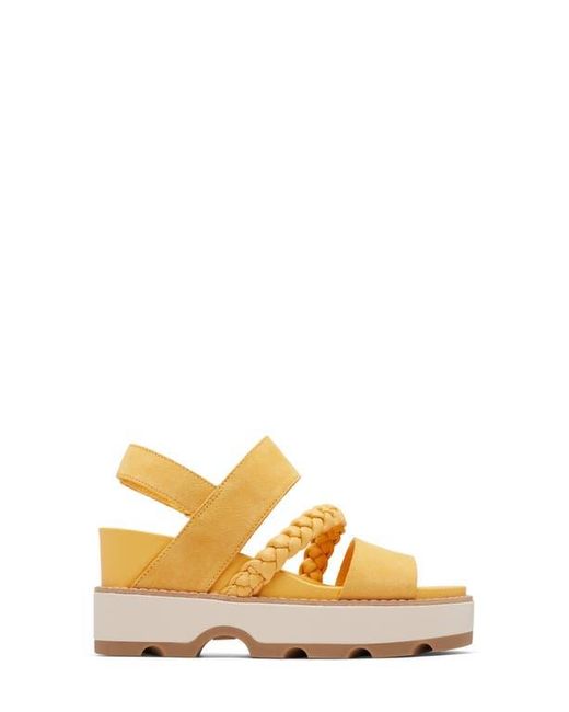 Sorel Yellow Joanie Iv Slingback Platform Wedge Sandal