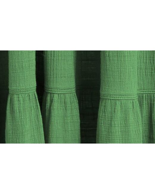 Max Studio Green Sleeveless Tiered Maxi Dress