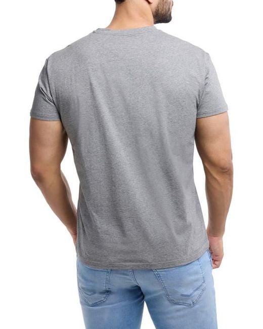 Xray Jeans Gray Split Neck T-Shirt for men