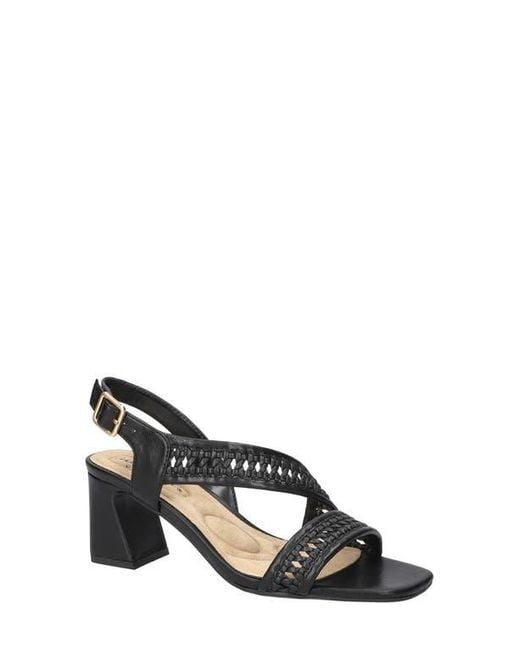Easy Street Black Rowan Half D'Orsay Sandal