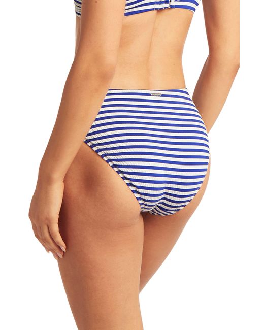 Sea Level Blue Capri Mid Rise Bikini Bottoms