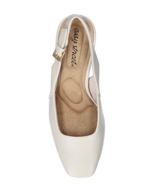 Easy Street White Ritsa Slingback Pump