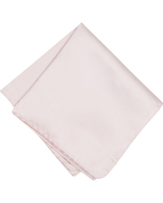 Con.struct Pink Solid Satin Pocket Square for men