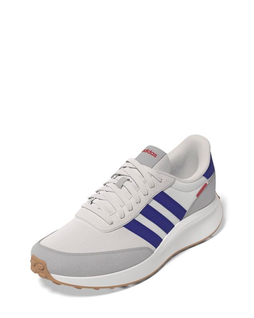 adidas Run 70's Lifestyle Running Sneaker In Grey/lucid Blue/scarlet At