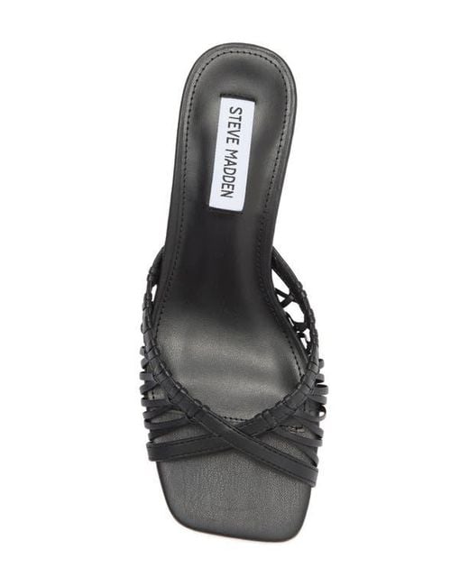 Steve Madden Black Sharey Kitten Heel Sandal