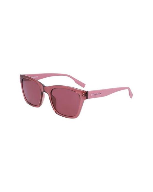 Converse Pink 53Mm Rectangular Sunglasses