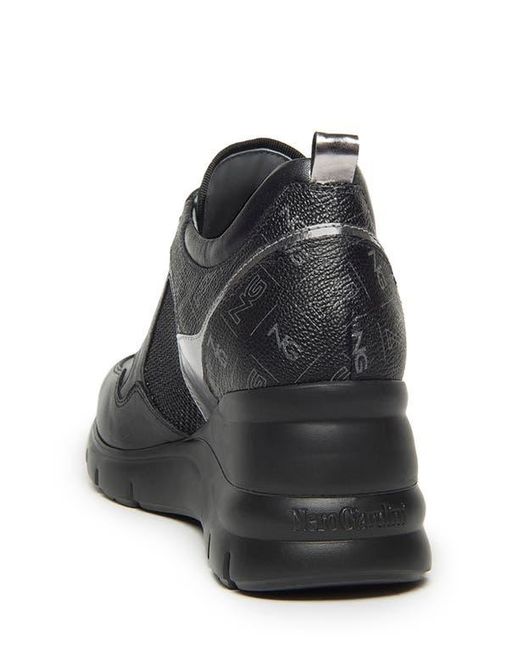 Nero Giardini Black Wedge Sneaker