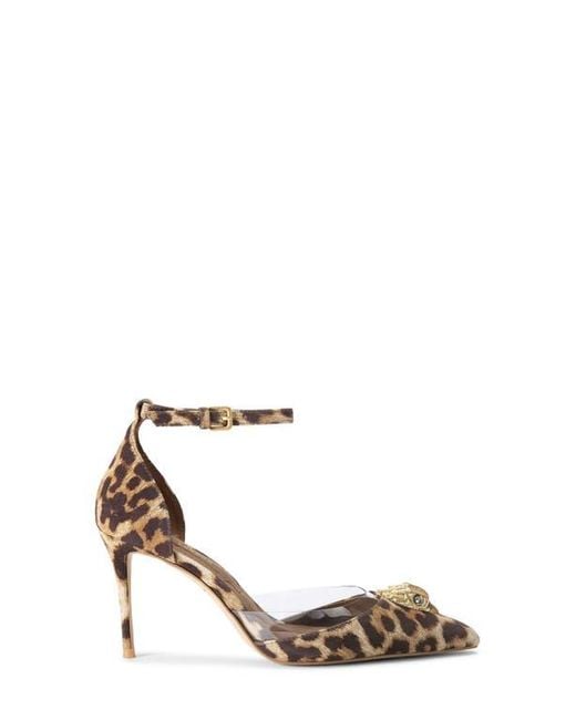 Kurt Geiger White Belgravia Eagle Ankle Strap Pointed Toe Pump