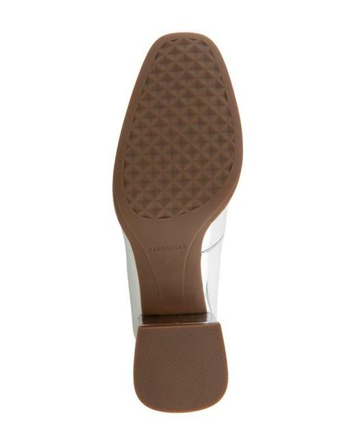 Aerosoles White Alae Block Heel Pump