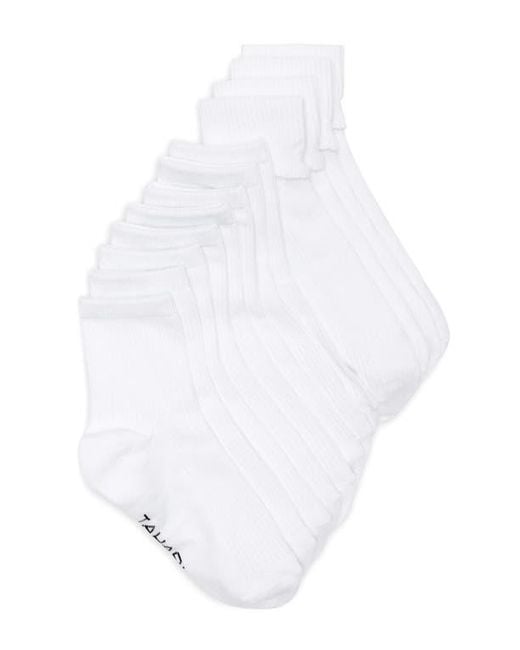 Tahari White 6-Pack Assorted Ankle Socks