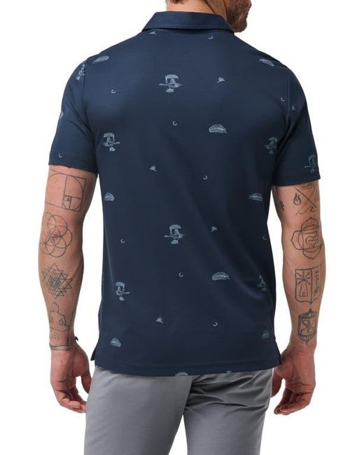 Travis Mathew Blue Beach Creature Polo for men