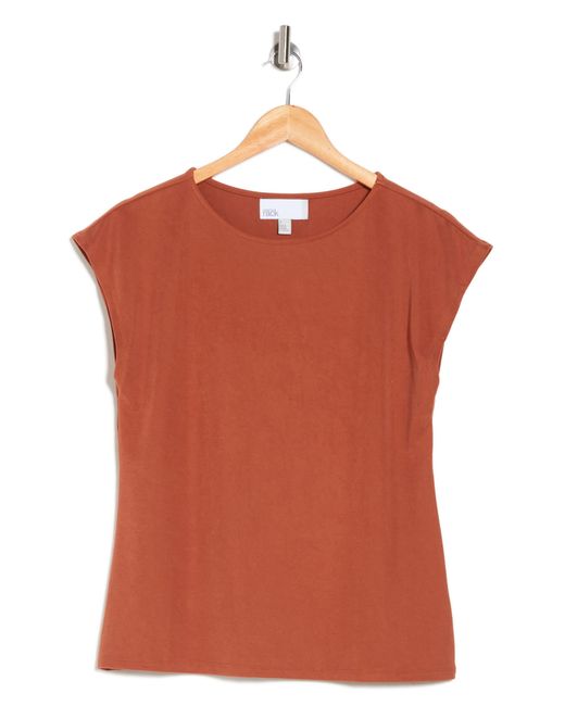 Nordstrom Orange Cap Sleeve Modal Blend T-shirt