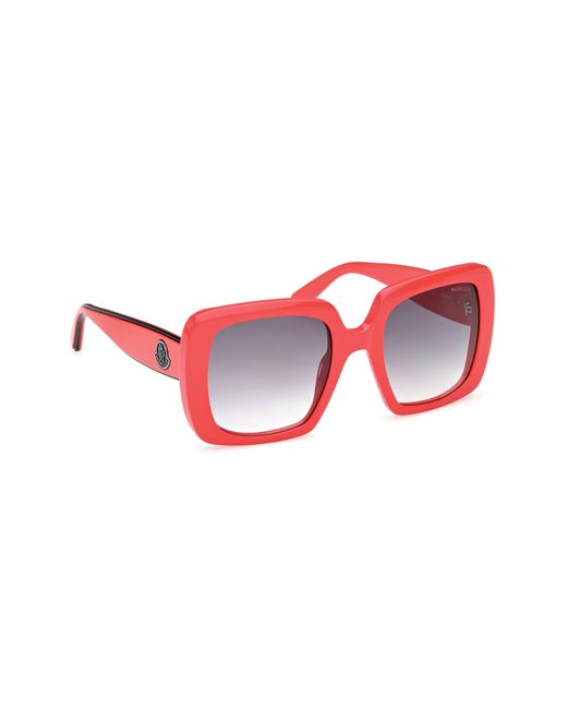Moncler Red 53mm Square Sunglasses for men